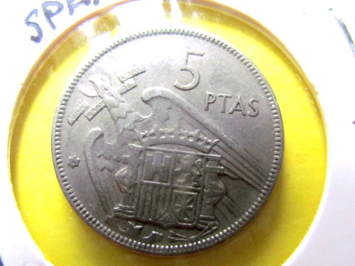 1957 spagna moneta 5 - 1957,