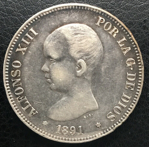 Spagna 1891 5 pesetas - 🇪🇸,