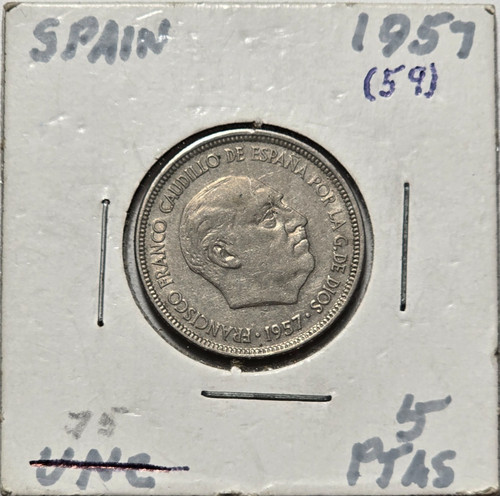 1957 spagna ptas - (star, 5