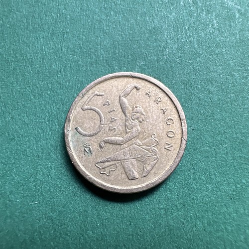 Moneta spagna pesetas - 5, |