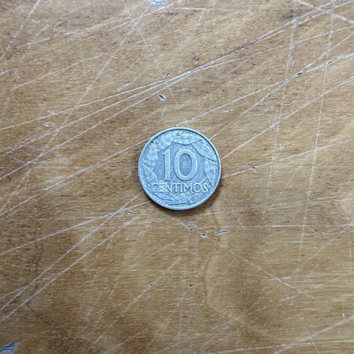 Moneta rara spagna centimos - moneta, 10